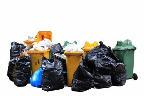 Properly segregated hazardous waste containers