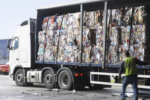 Clean construction site with efficient waste removal