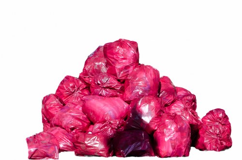 Recycling process at a commercial skip hire facility